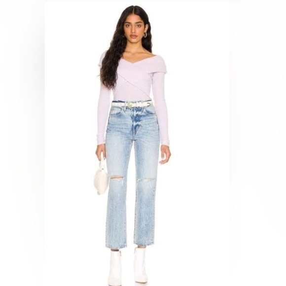 NWT Free People Marley off the shoulder ribbed top - Picture 3 of 9